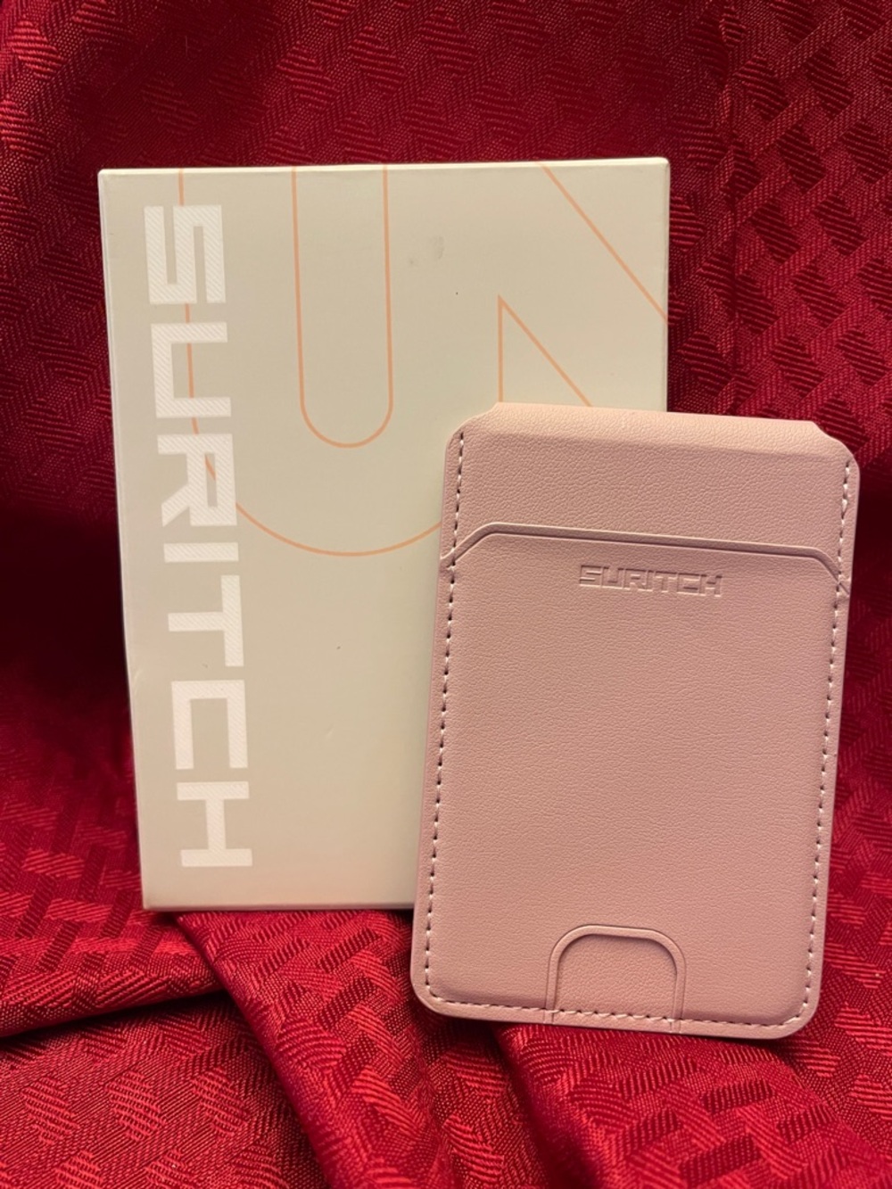 Suritch Pink Magnetic Wallet Phone Card Holder - 14/13/12 iPhone